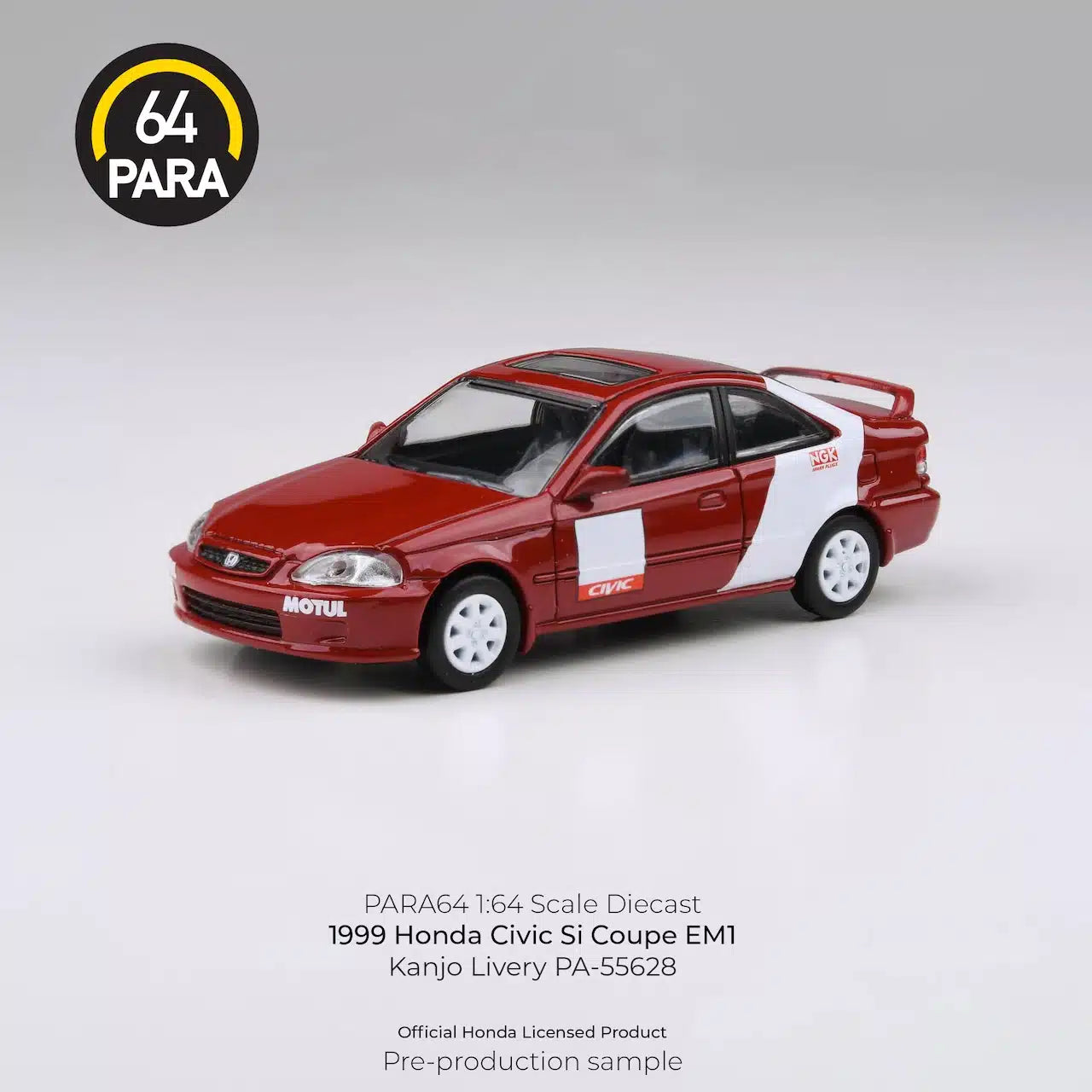 PARA64 1:64 1999 Honda Civic Si Coupe EM1 Kanjo Livery