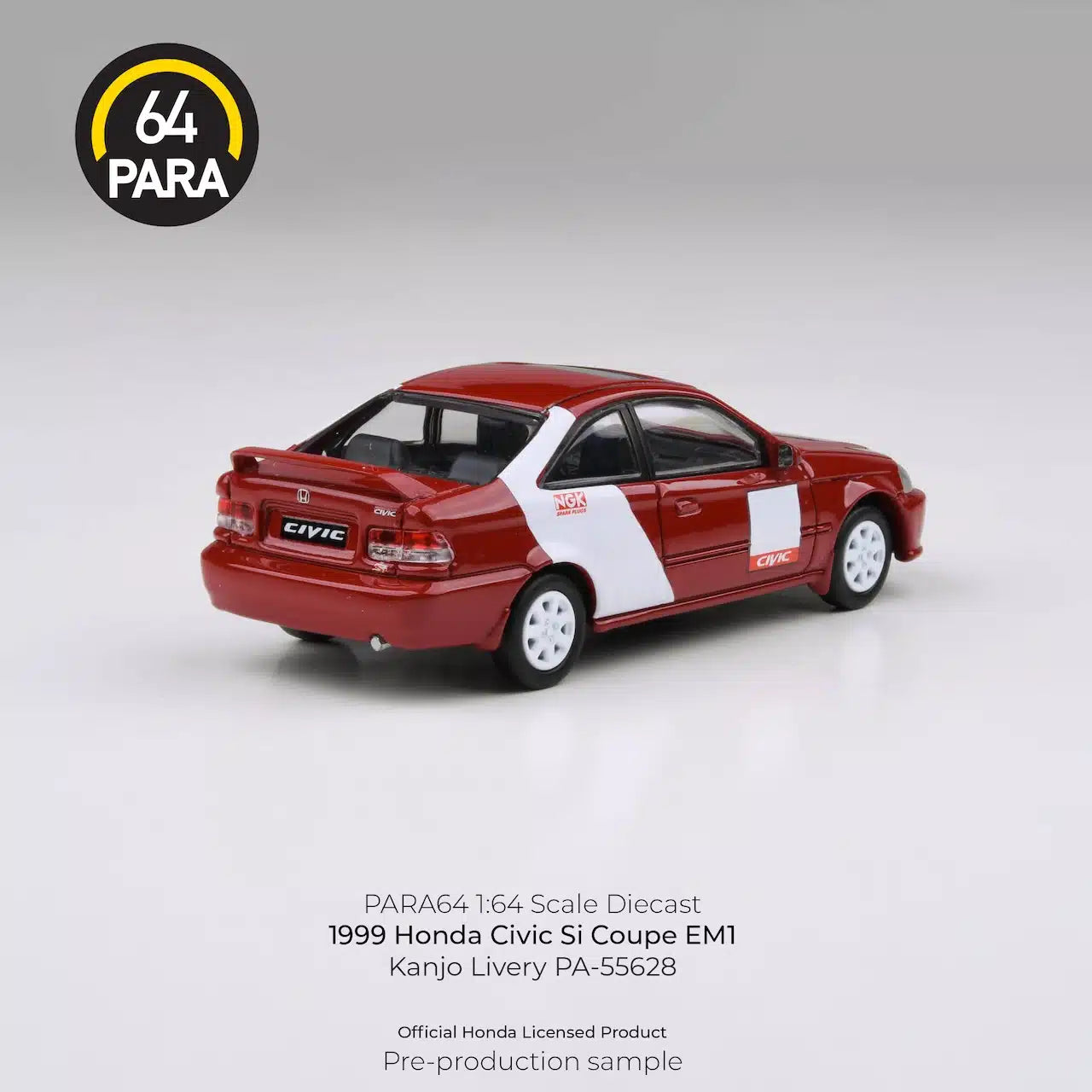 PARA64 1:64 1999 Honda Civic Si Coupe EM1 Kanjo Livery