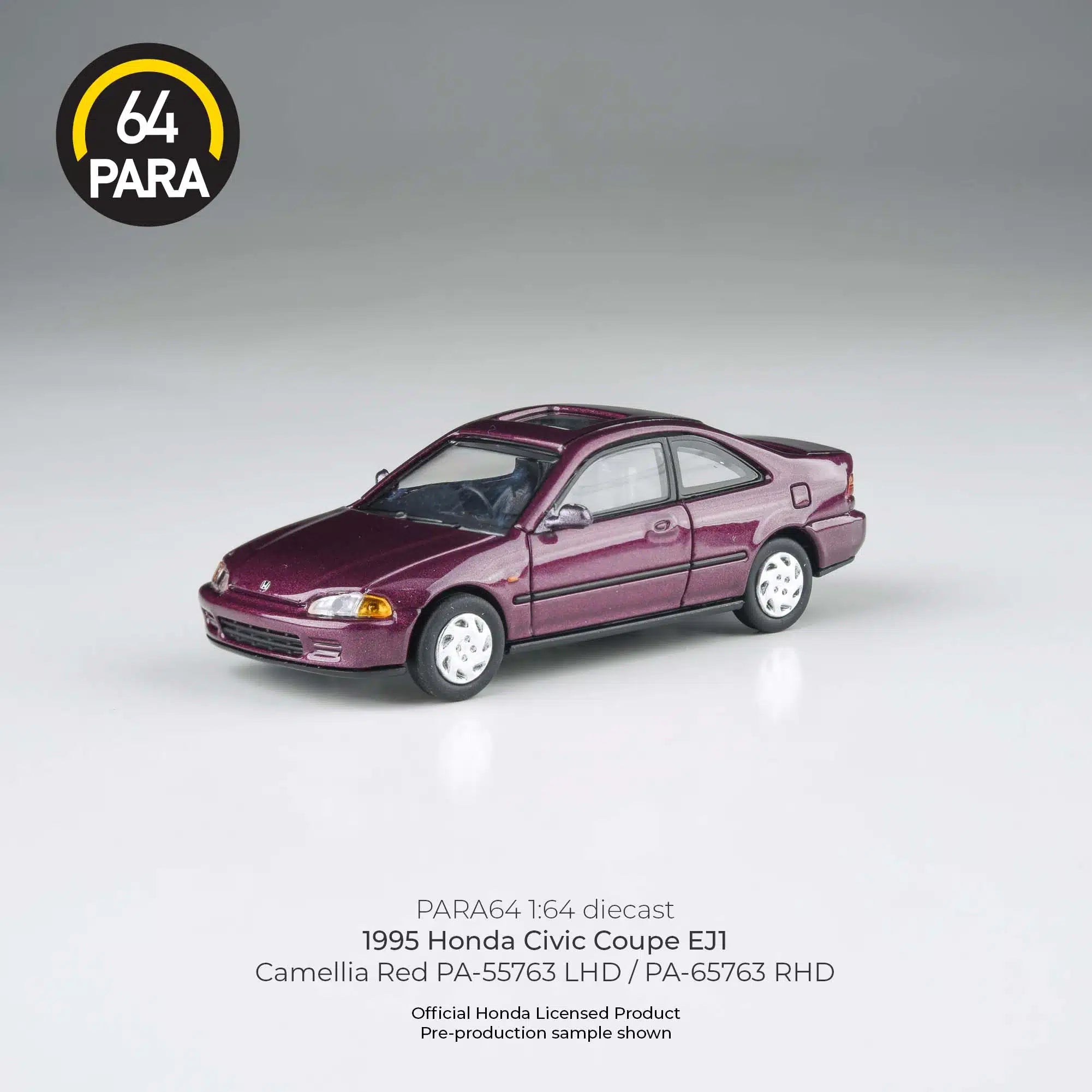 PARA64 1:64 1995 Honda Civic Coupe EJ1 Camellia Red