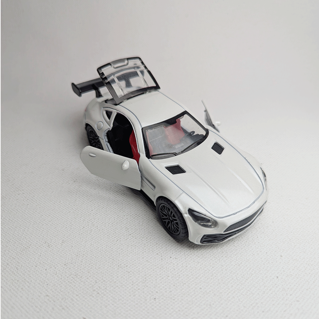 1:36 Benz AMG Metal Car Diecast White