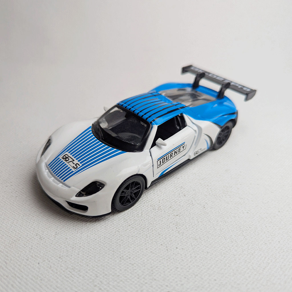 1:36 Spyder Metal Car Diecast Blue