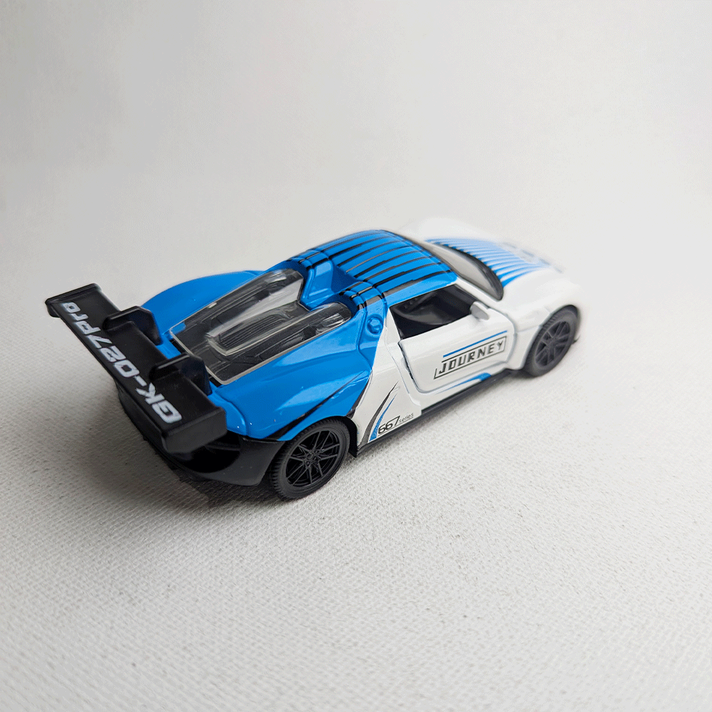 1:36 Spyder Metal Car Diecast Blue