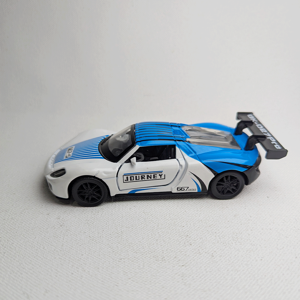 1:36 Spyder Metal Car Diecast Blue