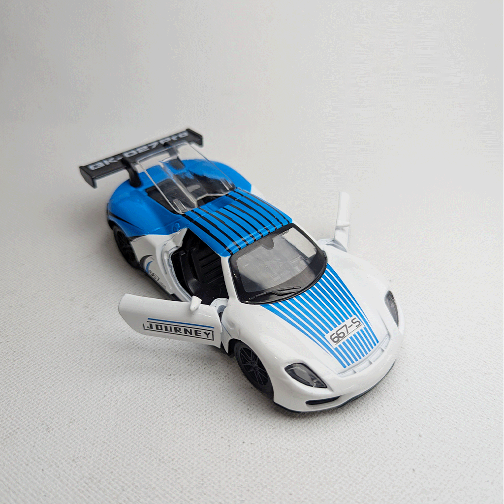 1:36 Spyder Metal Car Diecast Blue