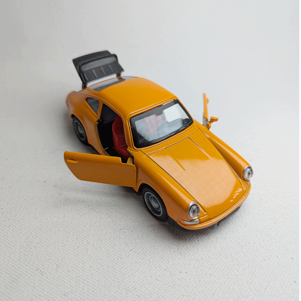 1:36 911 Vintage Metal Car Diecast Orange