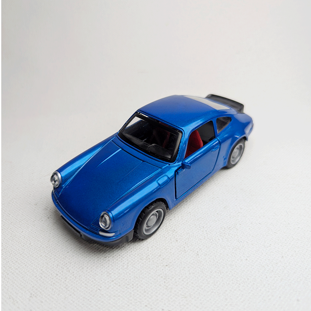 1:36 911 Vintage Metal Car Diecast Blue
