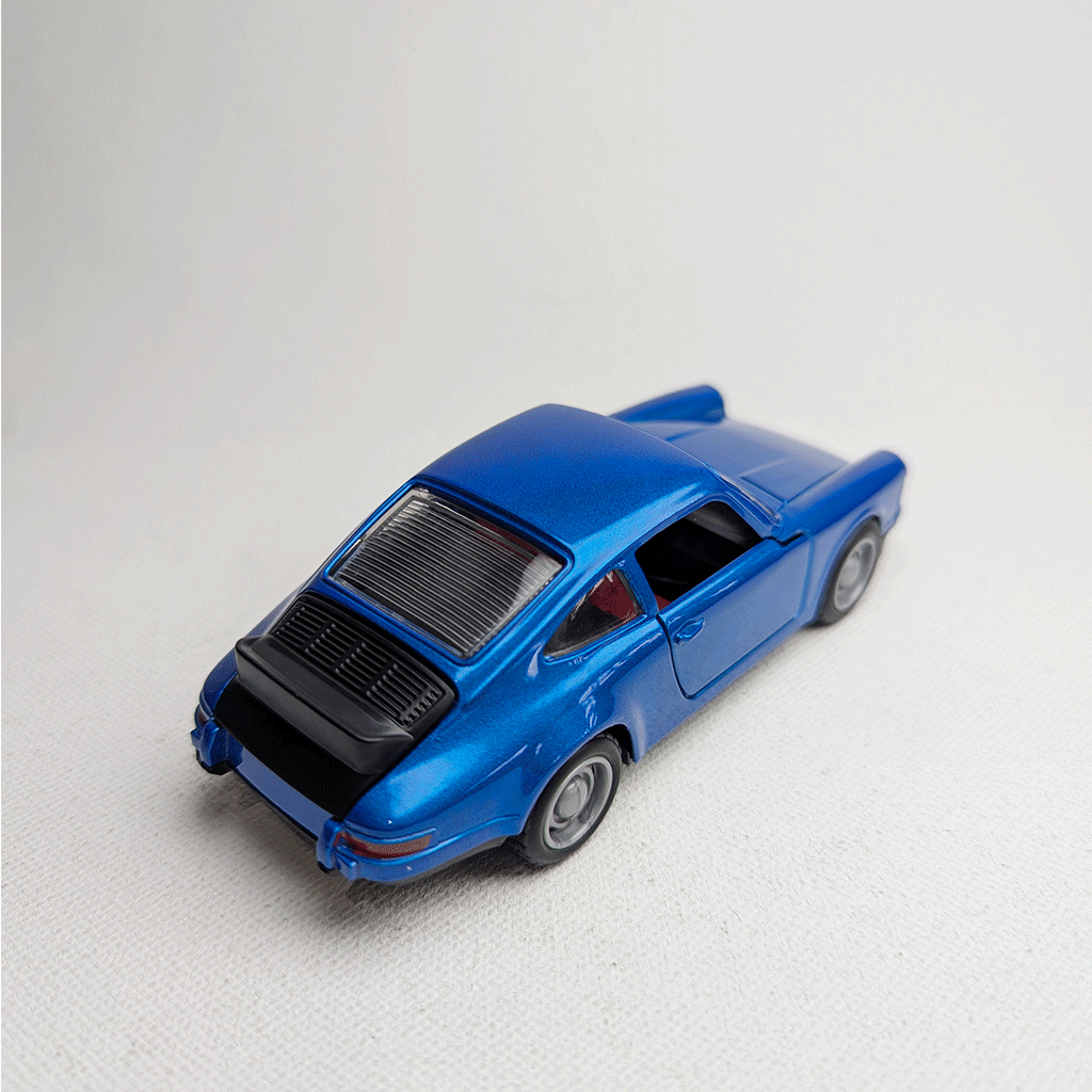 1:36 911 Vintage Metal Car Diecast Blue