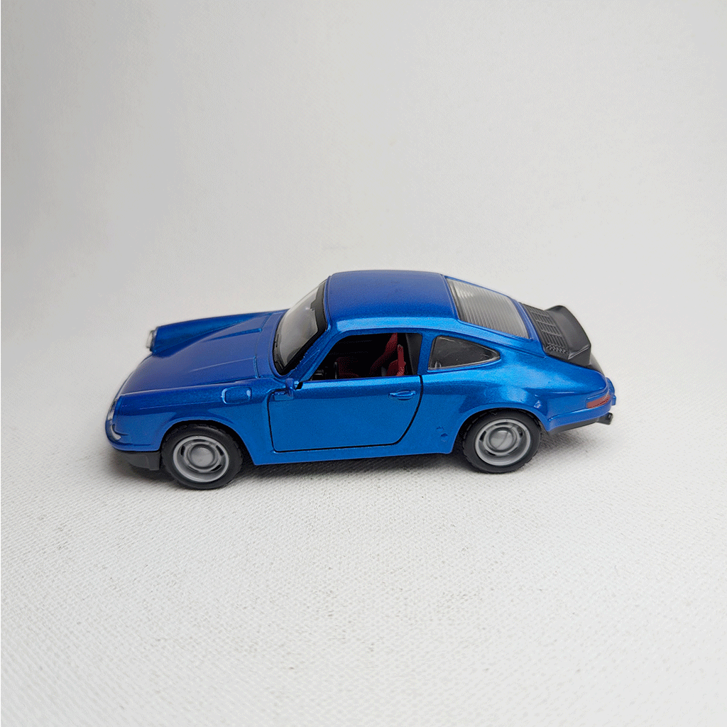 1:36 911 Vintage Metal Car Diecast Blue