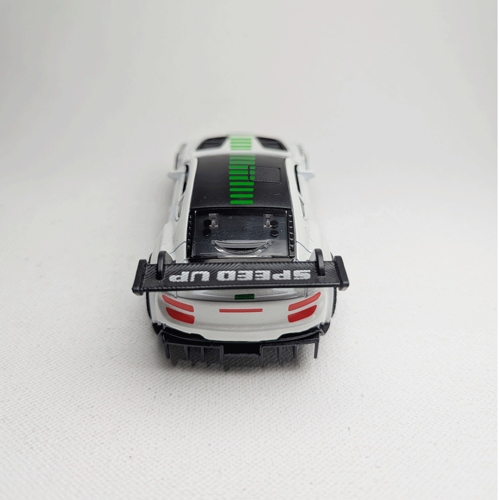 1:36 Continental GT3 Metal Car Diecast White with Graphics Green
