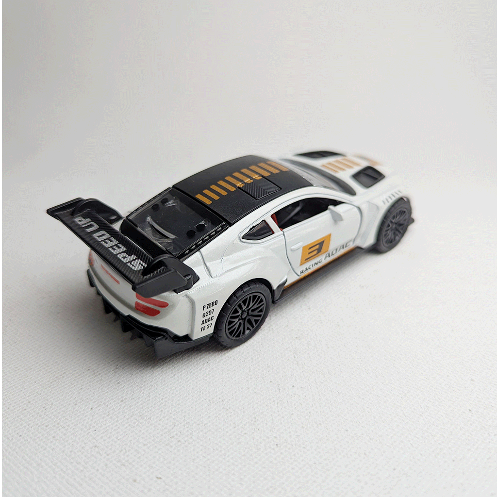 1:36 Continental GT3 Metal Car Diecast White with Graphics