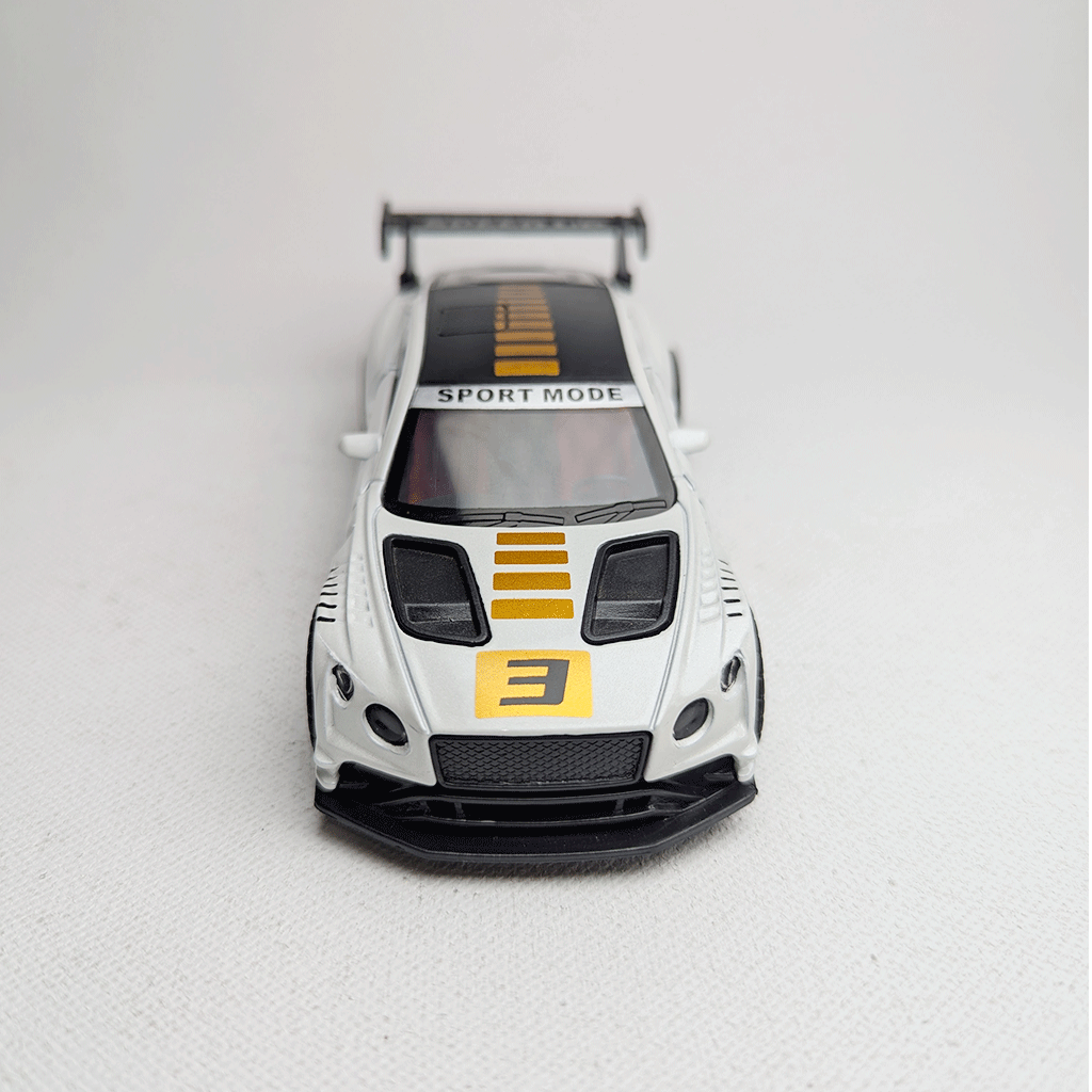 1:36 Continental GT3 Metal Car Diecast White with Graphics