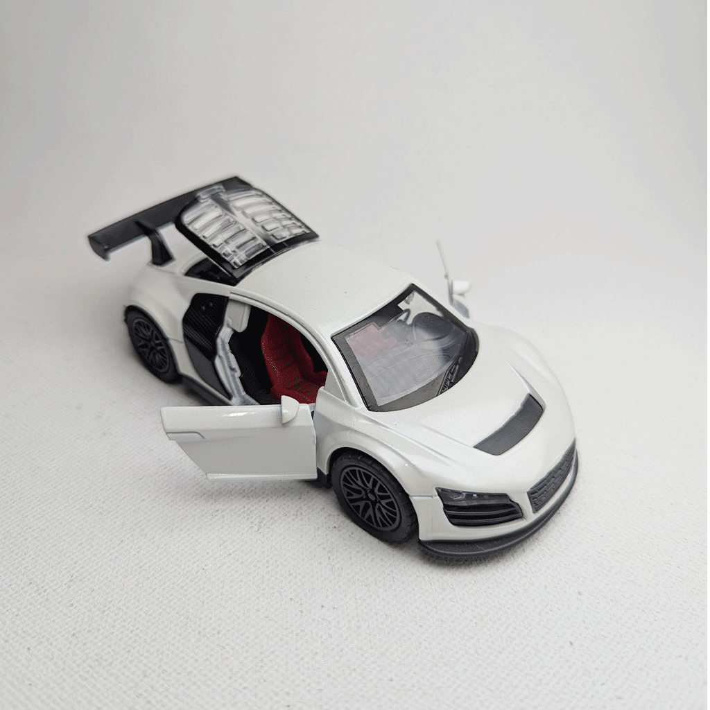 1:36 R8 Metal Car Diecast White