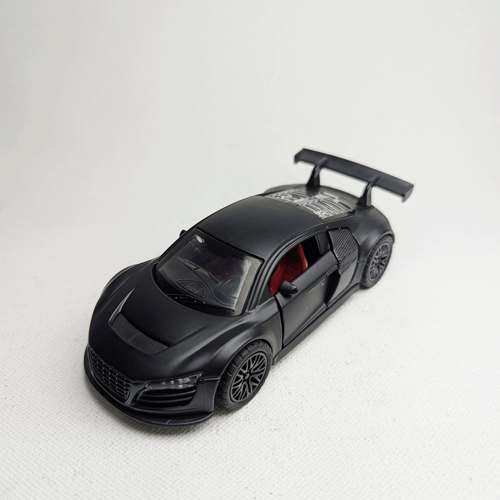 1:36 R8 Metal Car Diecast Black