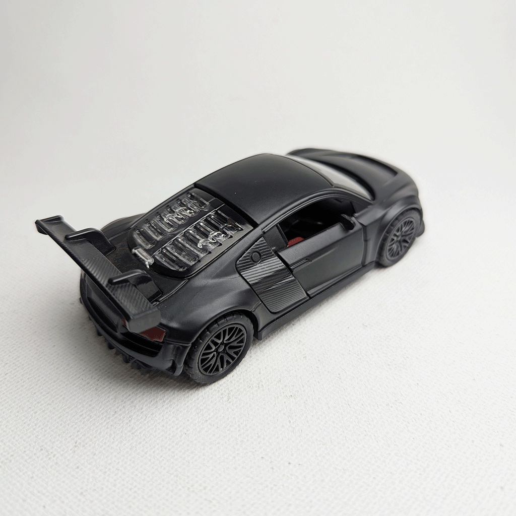 1:36 R8 Metal Car Diecast Black
