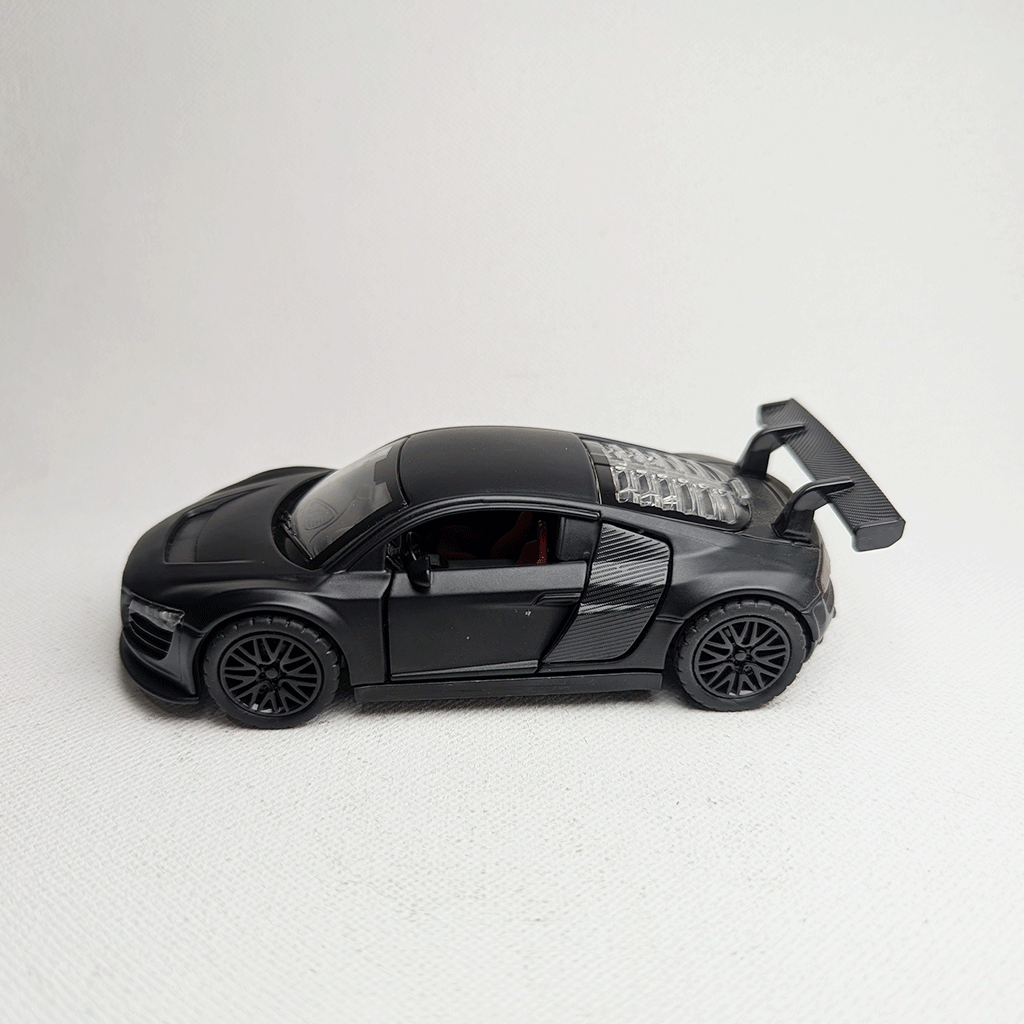 1:36 R8 Metal Car Diecast Black