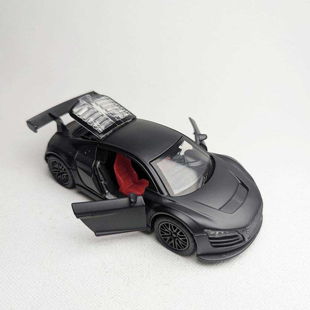 1:36 R8 Metal Car Diecast Black
