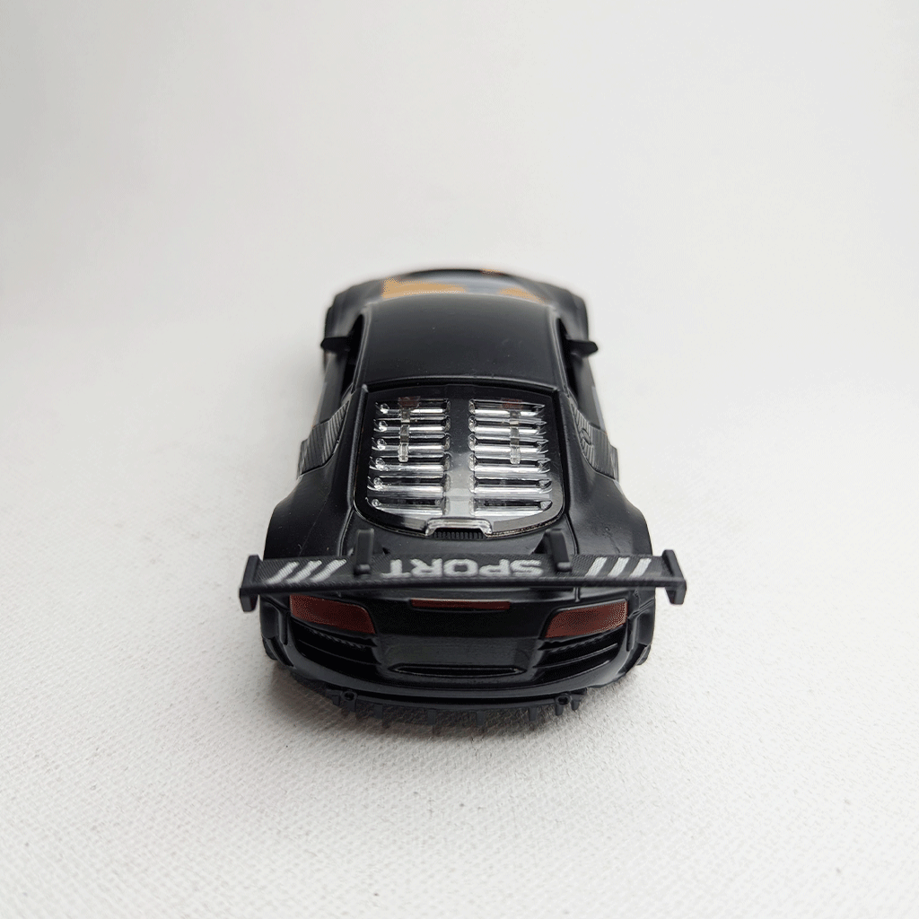 1:36 R8 Metal Car Diecast Black with Grapics