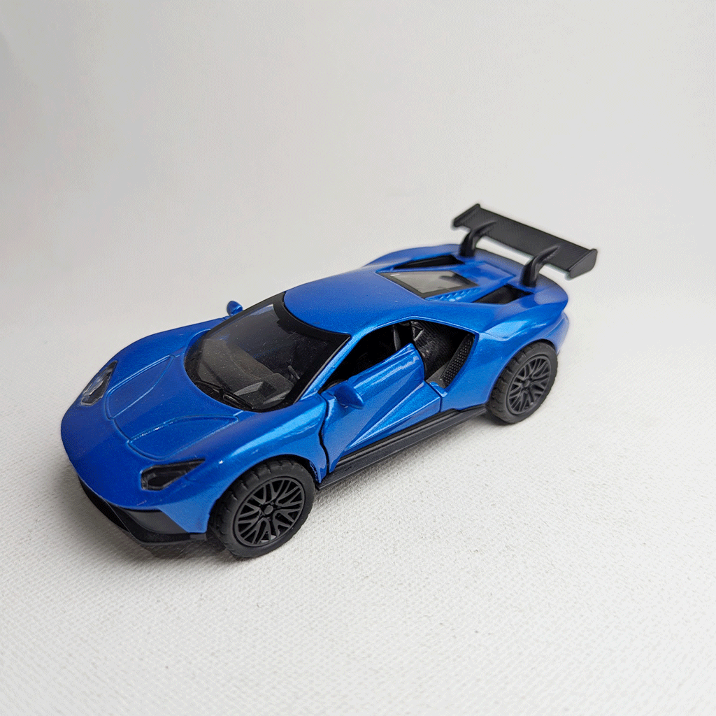 1:36 Ford GT Metal Car Diecast Blue