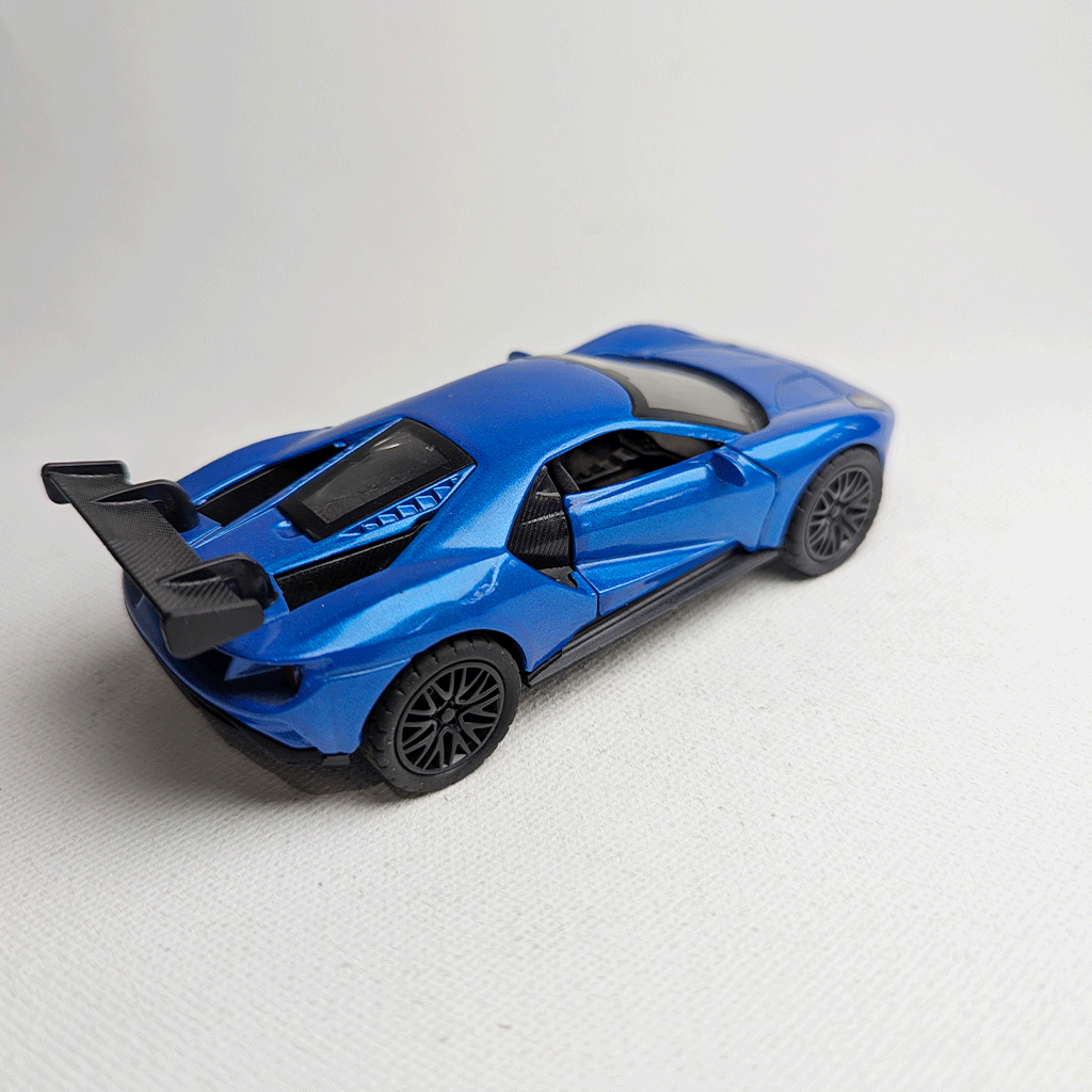 1:36 Ford GT Metal Car Diecast Blue