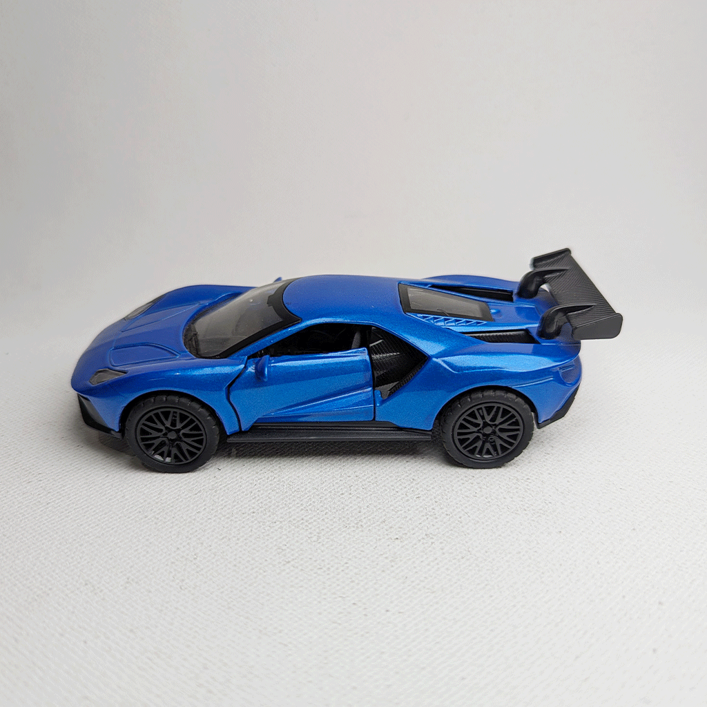 1:36 Ford GT Metal Car Diecast Blue