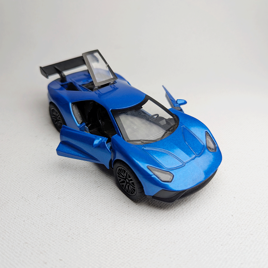 1:36 Ford GT Metal Car Diecast Blue