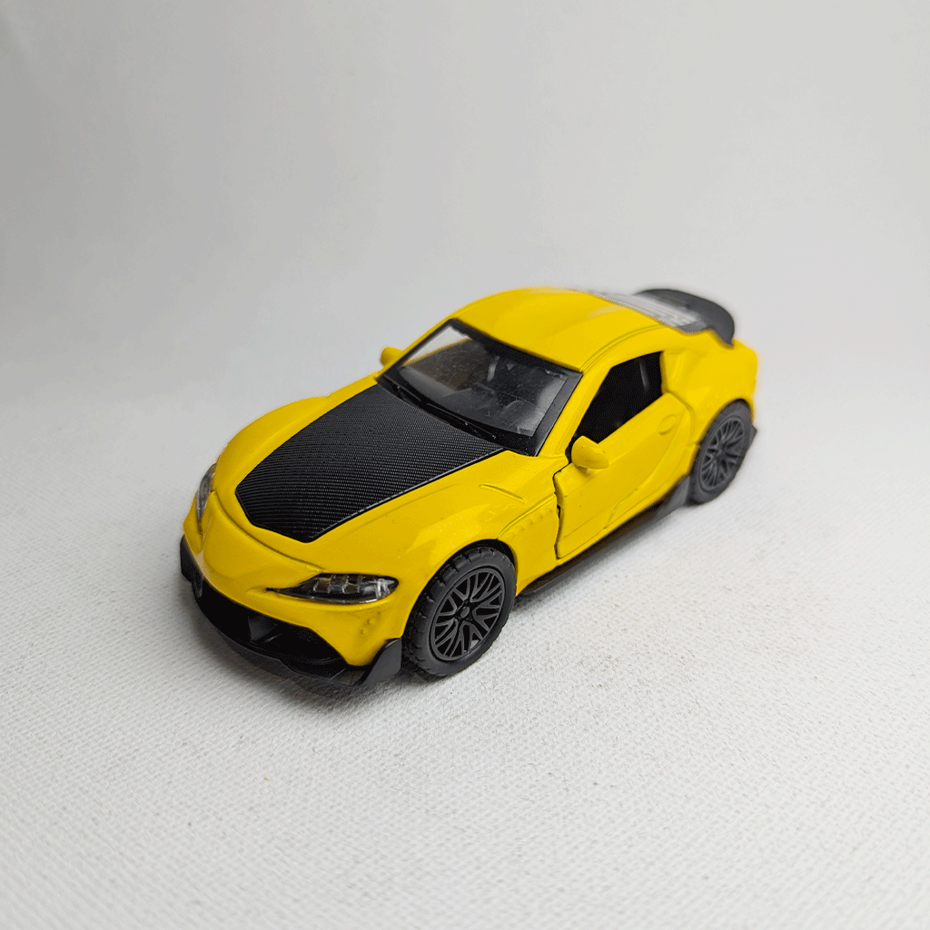 1:36 Supra  Metal Car Diecast Yellow