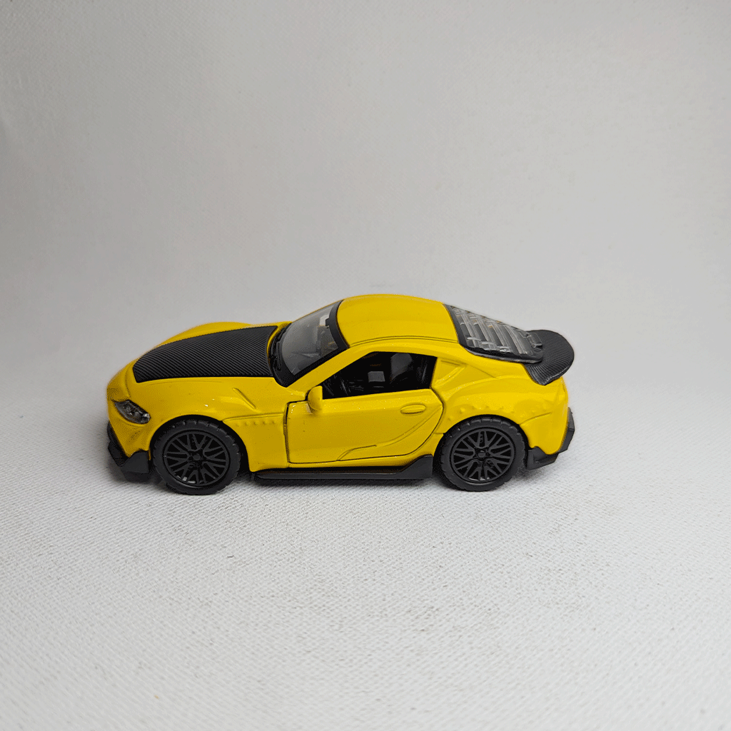 1:36 Supra  Metal Car Diecast Yellow