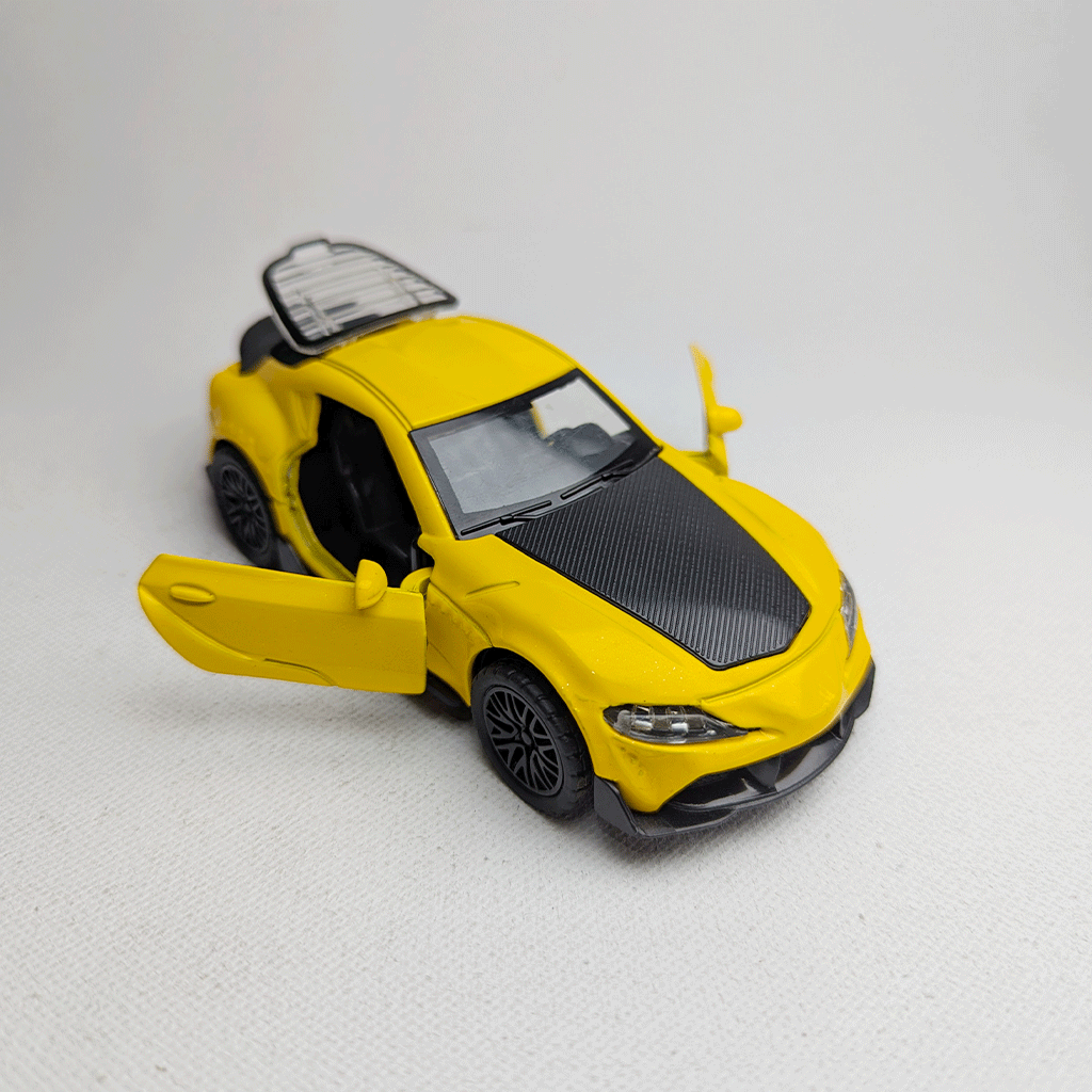 1:36 Supra  Metal Car Diecast Yellow
