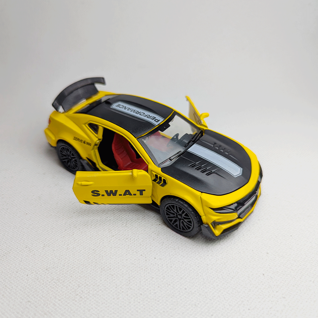1:36 Camero  Metal Car Diecast Yellow & Black