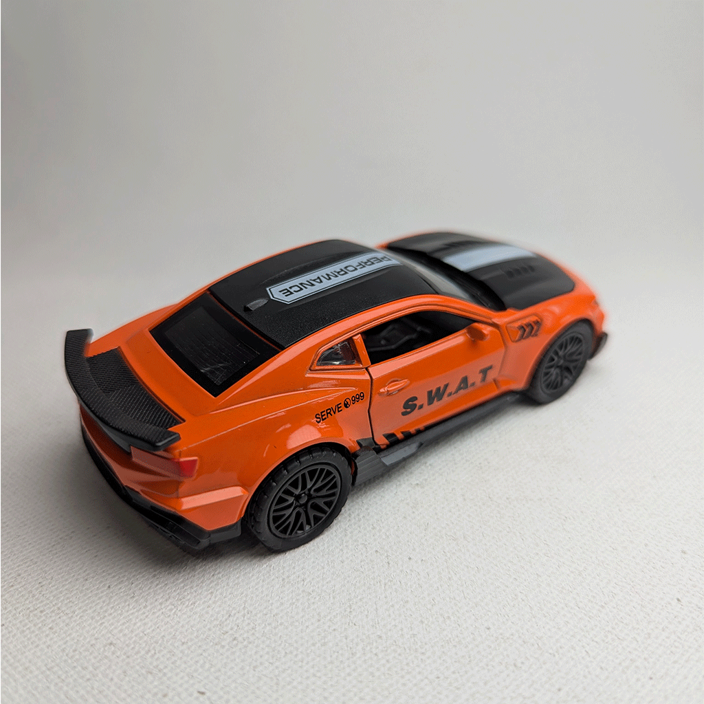 1:36 Camero  Metal Car Diecast Orange & Black