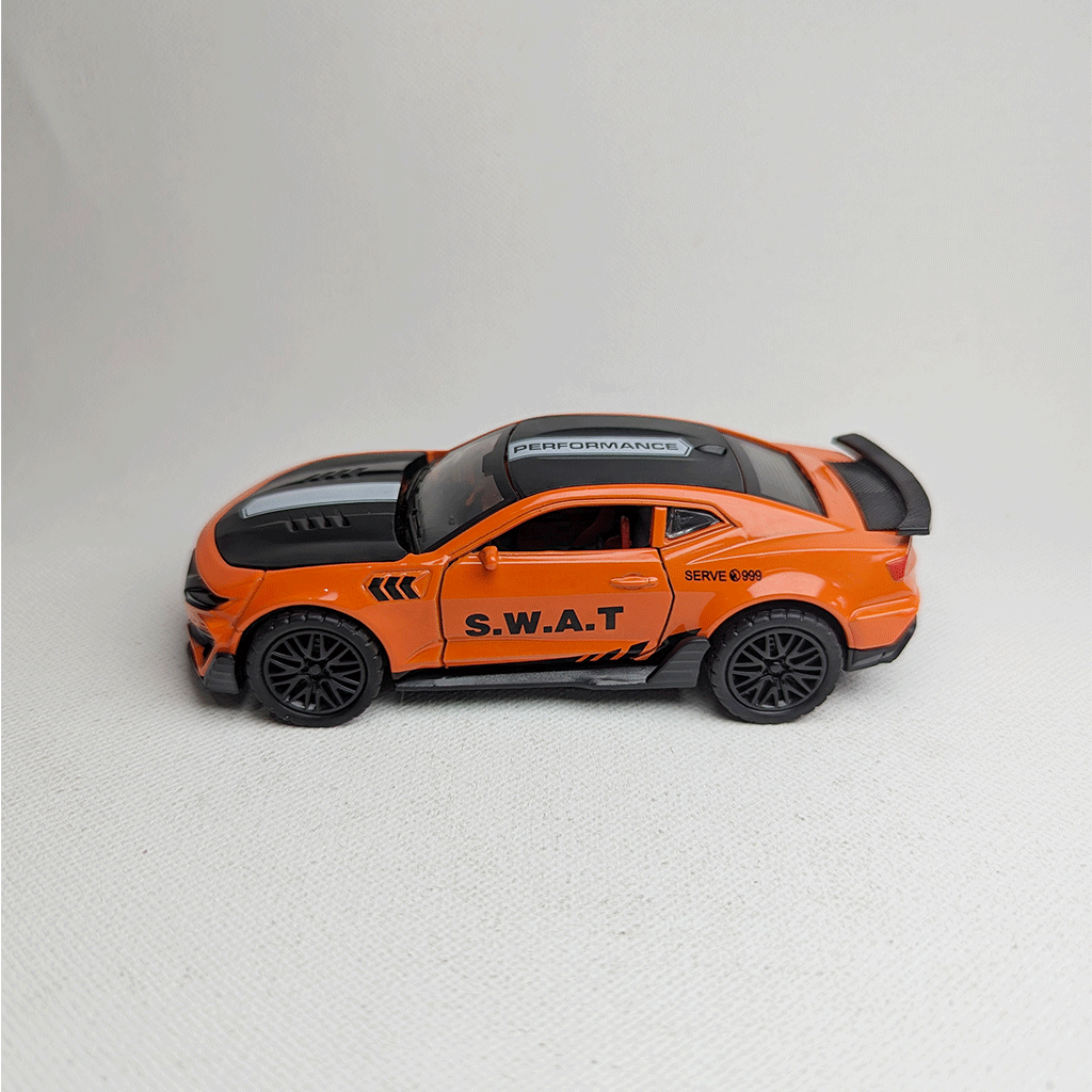 1:36 Camero  Metal Car Diecast Orange & Black