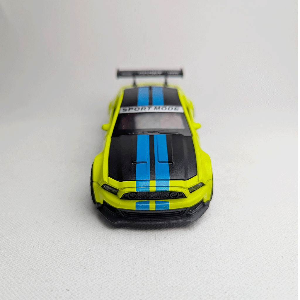 1:36 Mustang Metal Car Diecast Lime green with Graphics