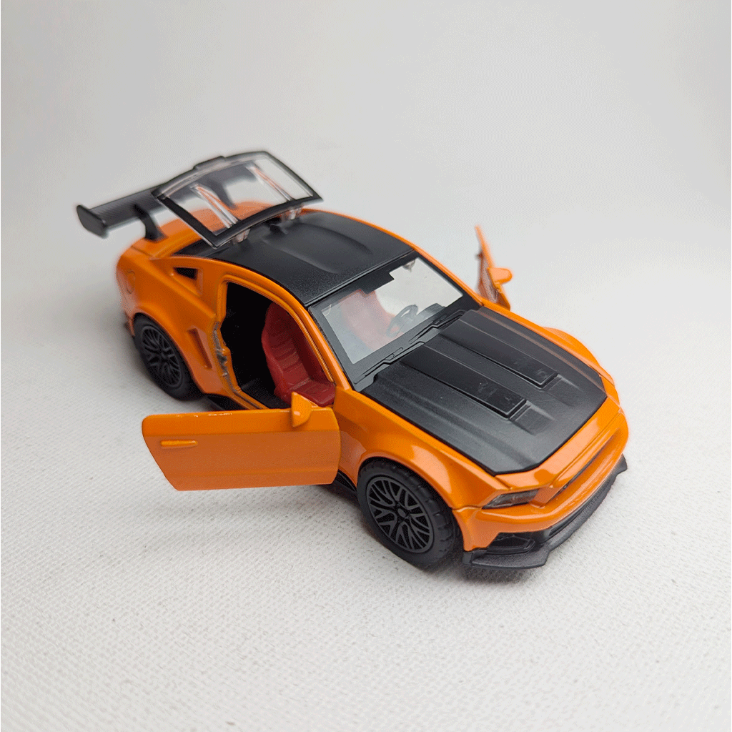 1:36 Mustang Metal Car Diecast Orange