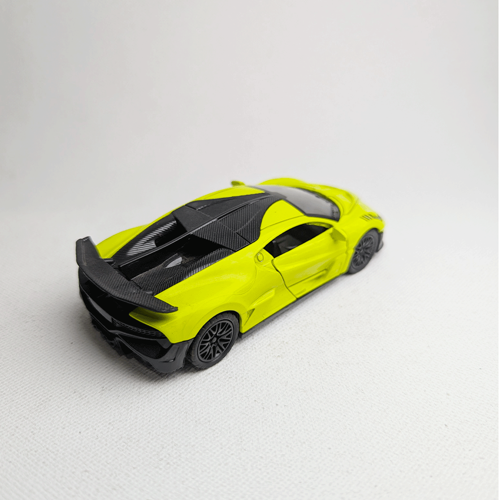 1:36 Bugatti Metal Car Diecast Lime Green