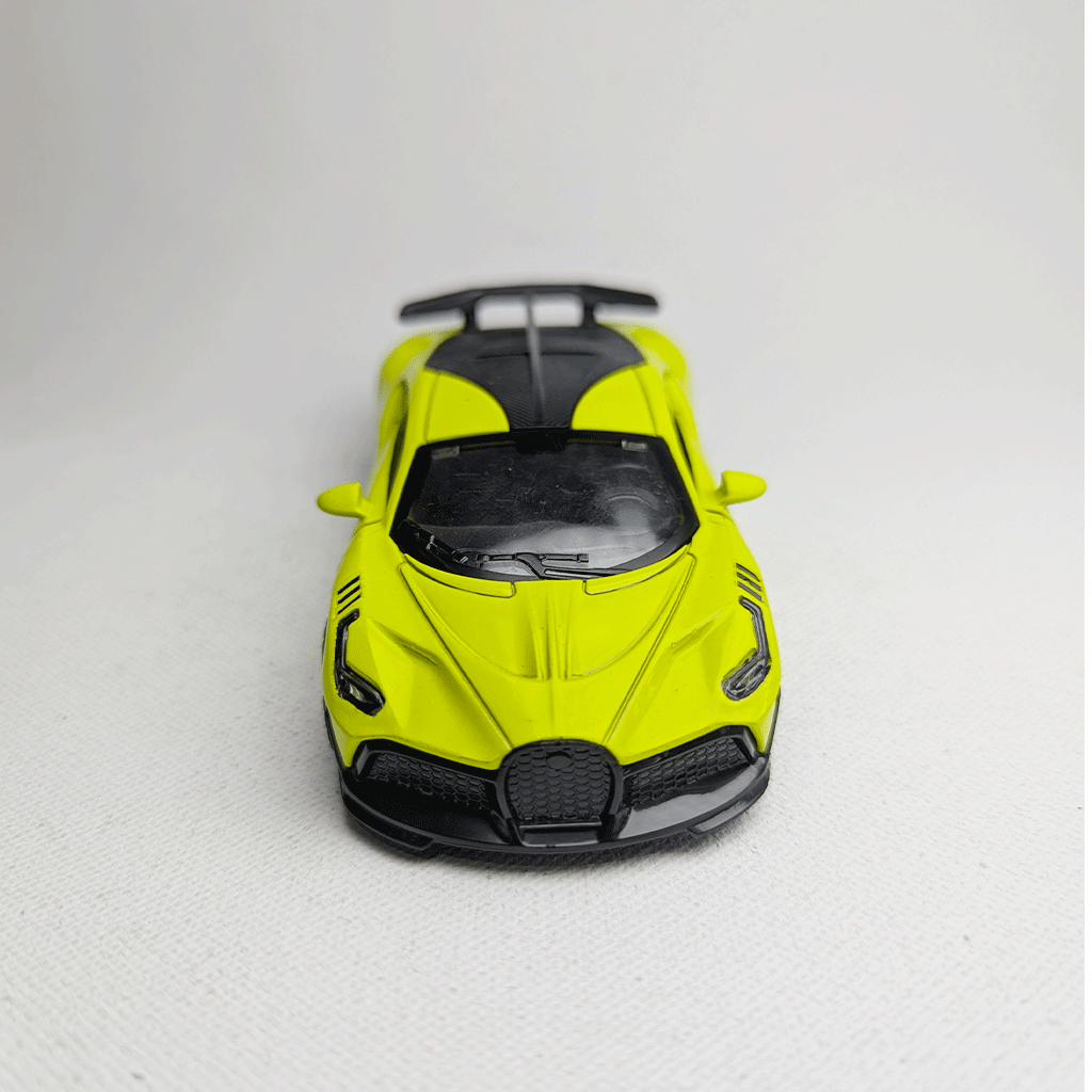 1:36 Bugatti Metal Car Diecast Lime Green