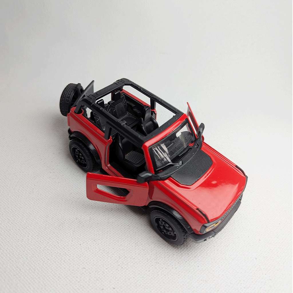 1:36 Bronco Metal Car Diecast Red