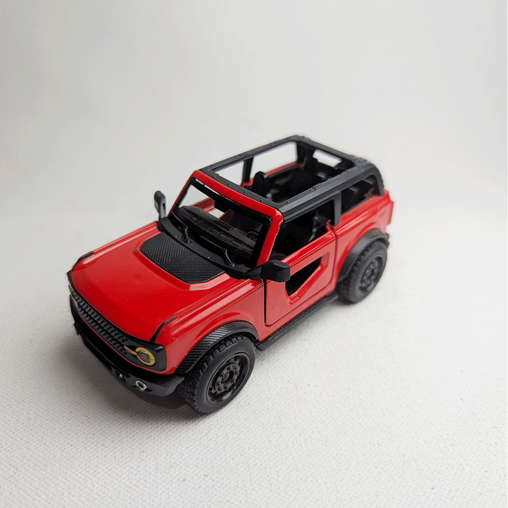 1:36 Bronco Metal Car Diecast Red