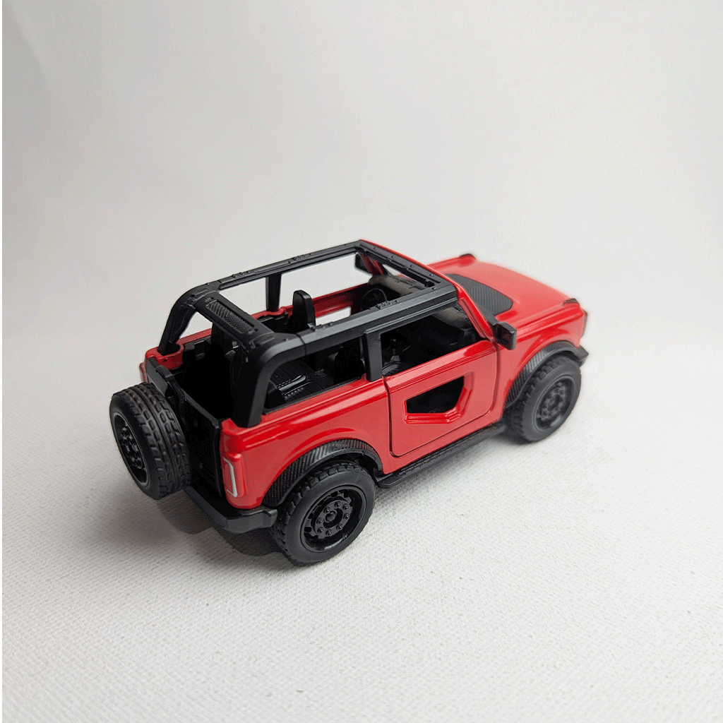 1:36 Bronco Metal Car Diecast Red