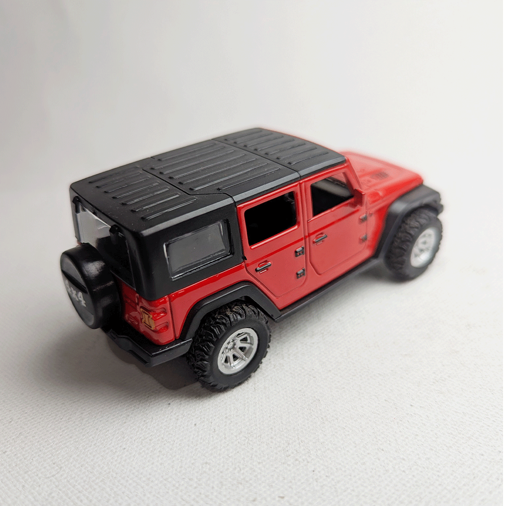 1:36 Wrangler Metal Diecast Red