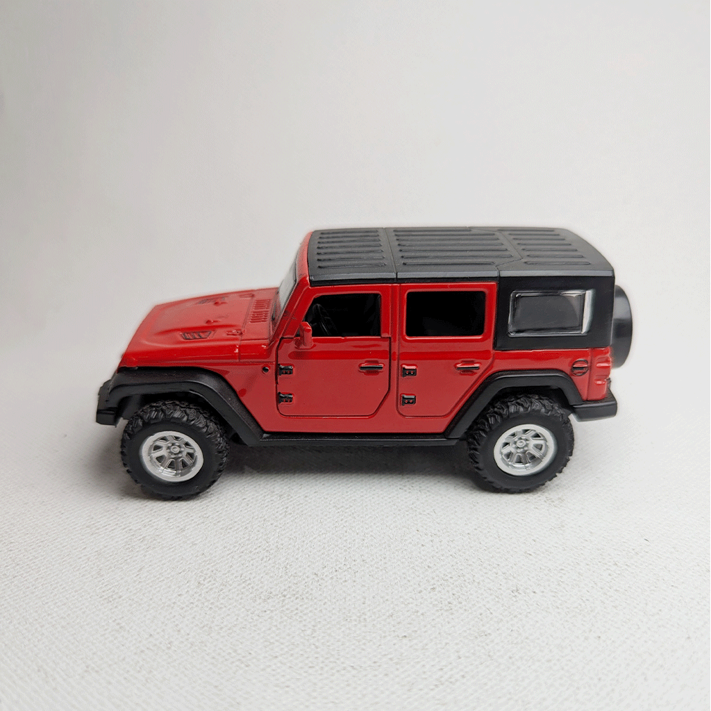 1:36 Wrangler Metal Diecast Red