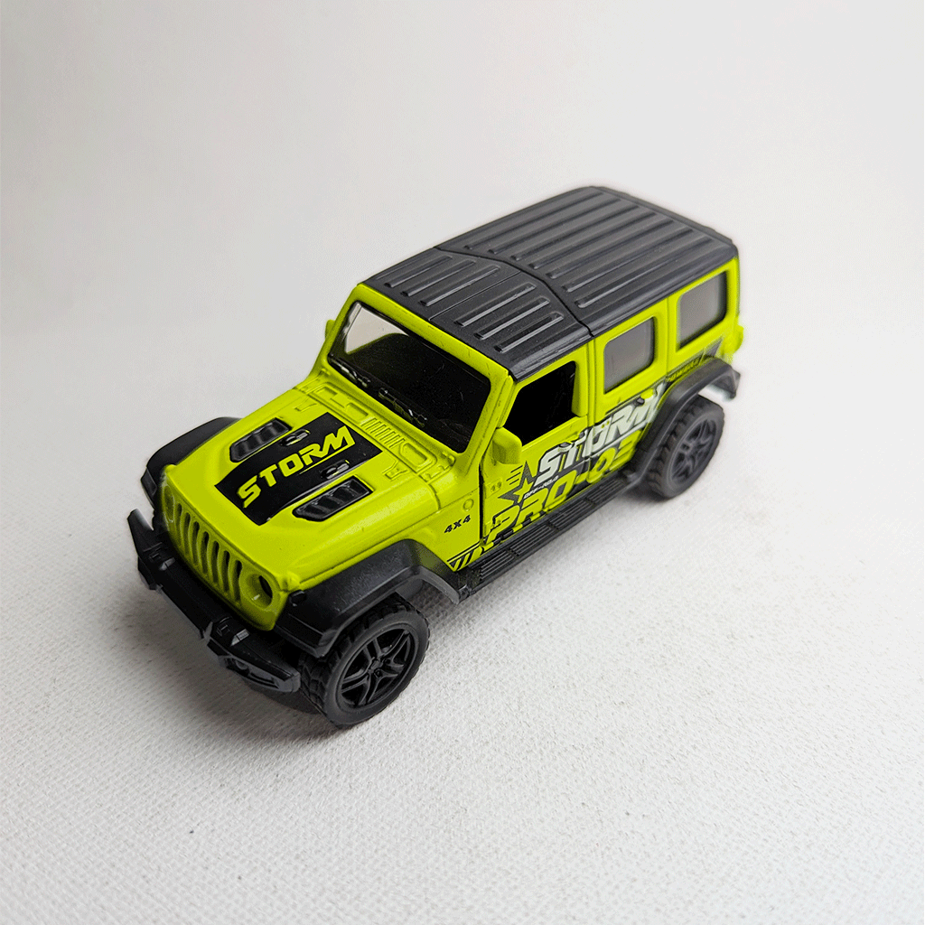 1:36 Wrangler Metal Diecast Lime Green