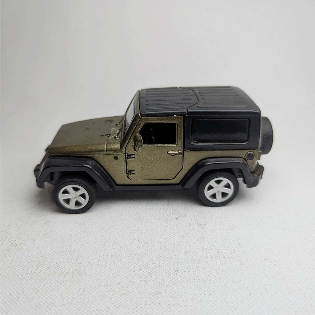 1:36 Wrangler Metal Diecast Charcoal Green