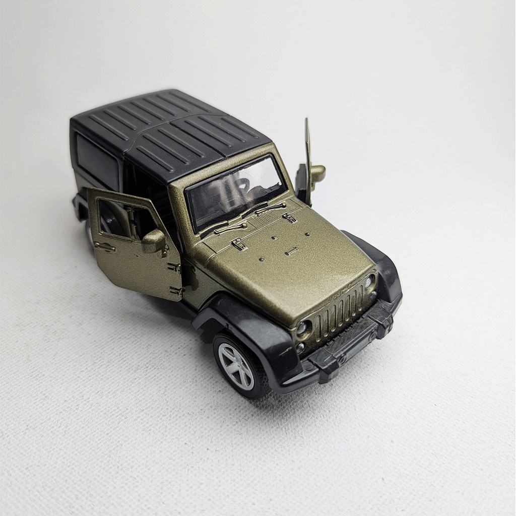 1:36 Wrangler Metal Diecast Charcoal Green