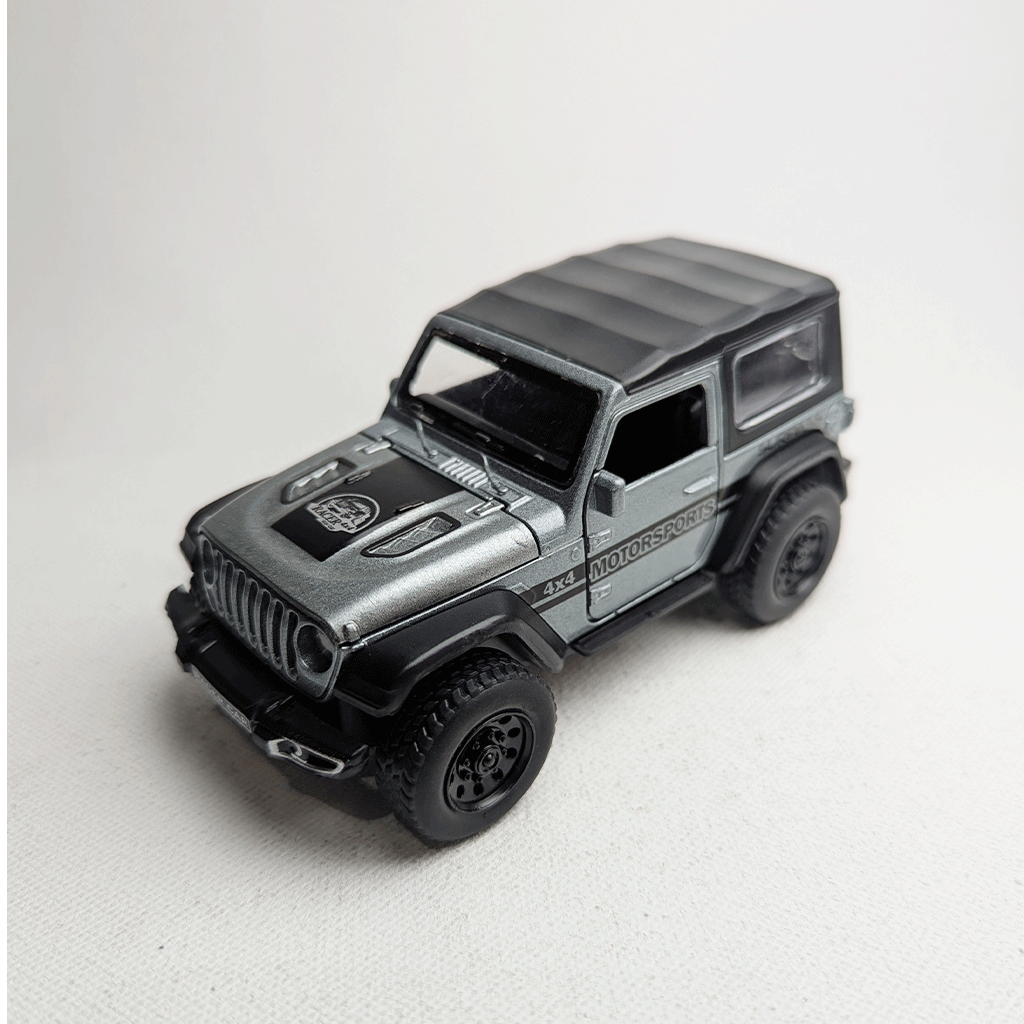 1:36 Wrangler Metal Diecast Charcoal Grey