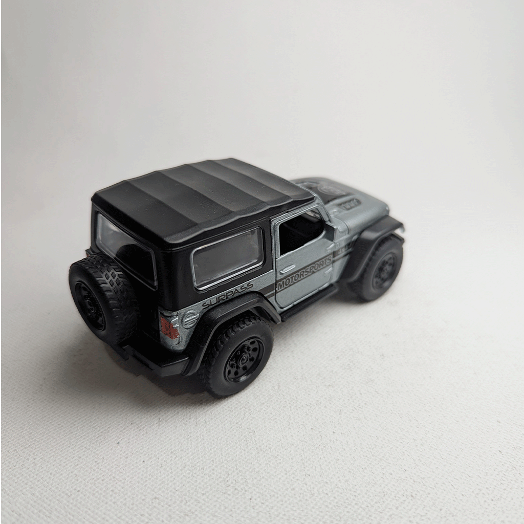 1:36 Wrangler Metal Diecast Charcoal Grey