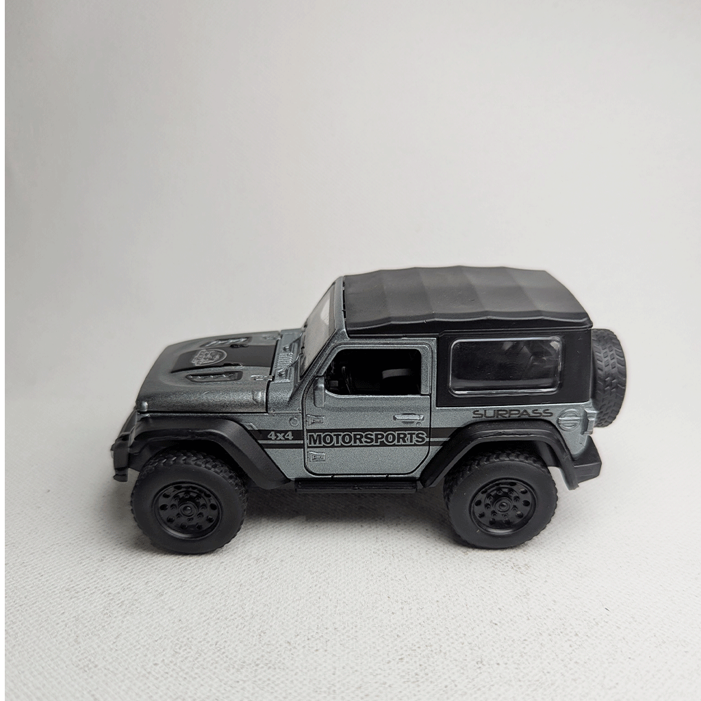 1:36 Wrangler Metal Diecast Charcoal Grey