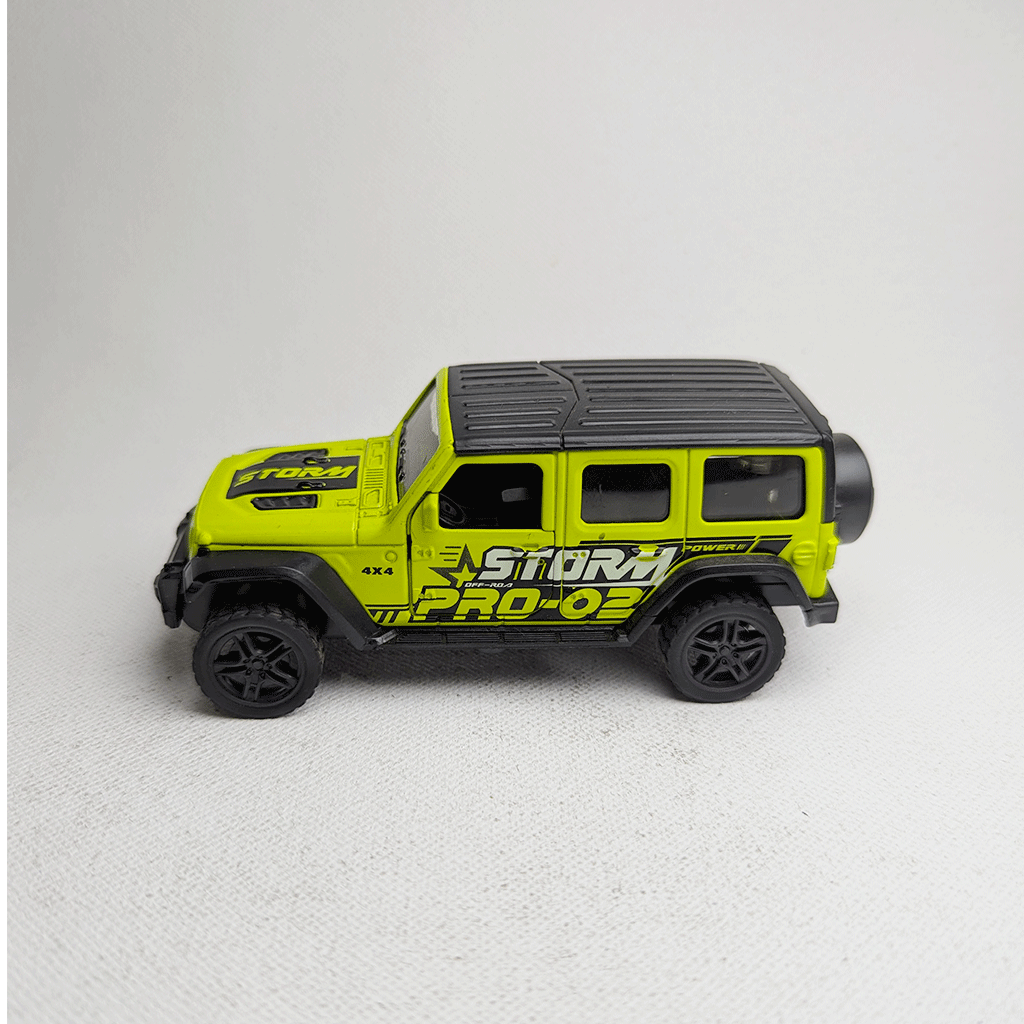 1:36 Wrangler Metal Diecast Lime Green