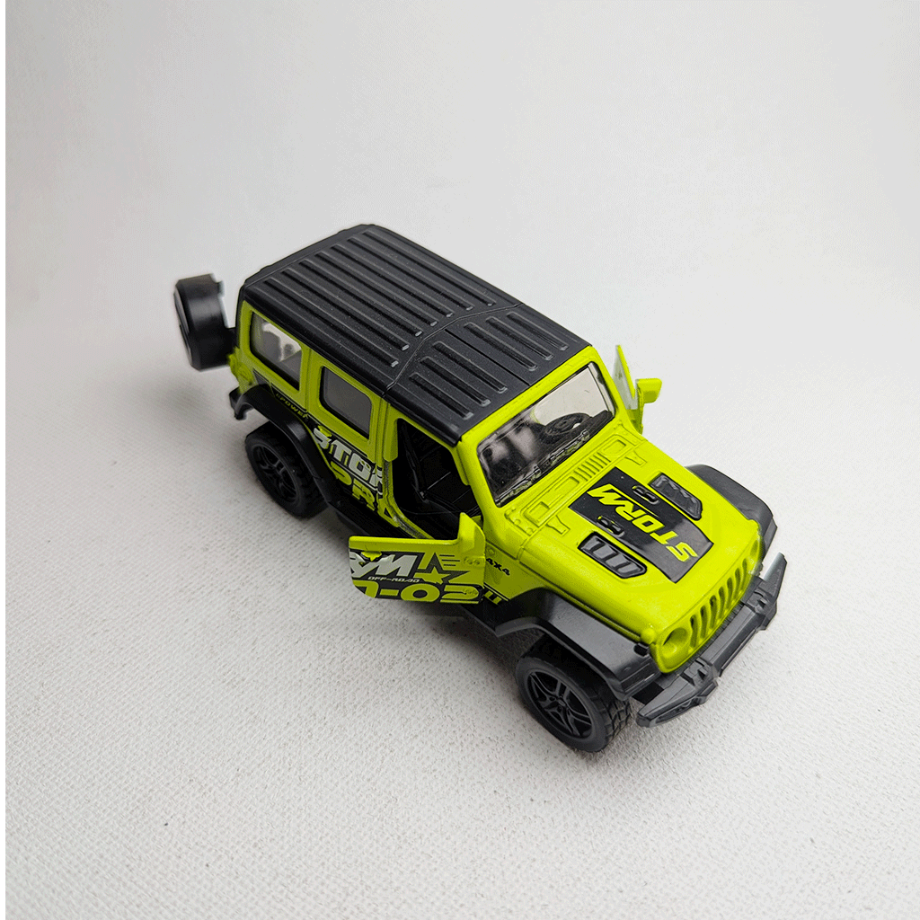 1:36 Wrangler Metal Diecast Lime Green