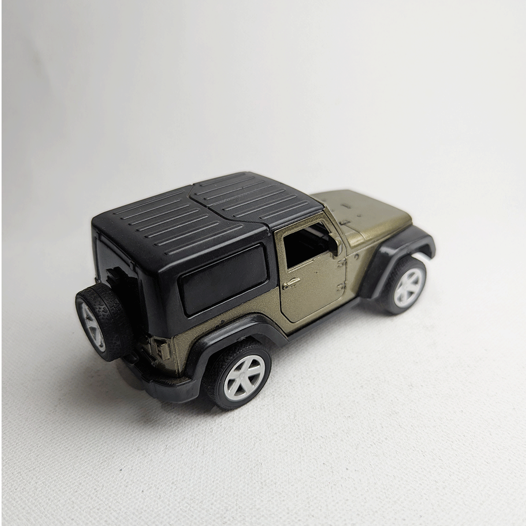 1:36 Wrangler Metal Diecast Charcoal Green