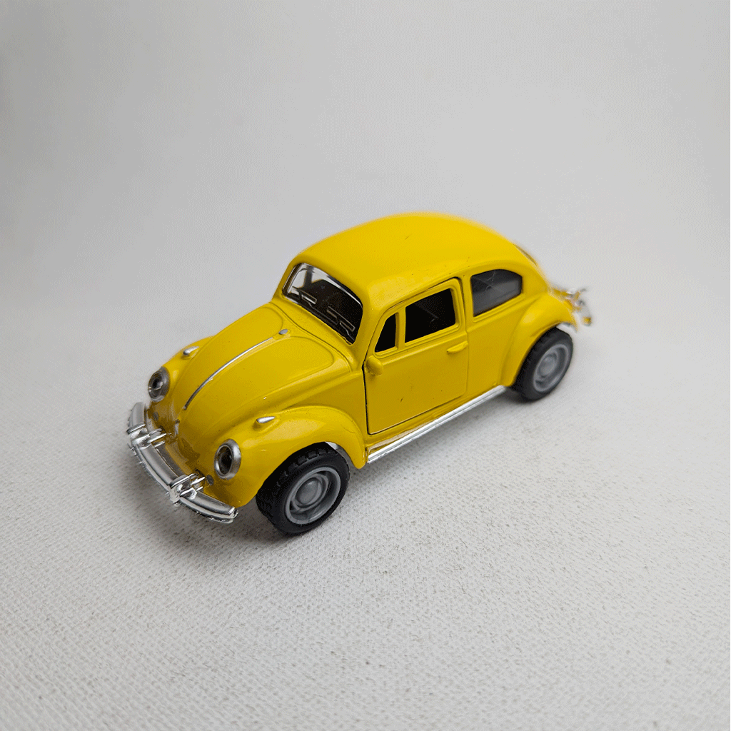 1:43 Beetel Vintage Metal Diecast Car Yellow